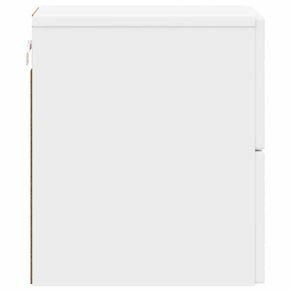 vidaXL Wall-Mounted Bedside Cabinet White 34.5 x 33 x 40 cm