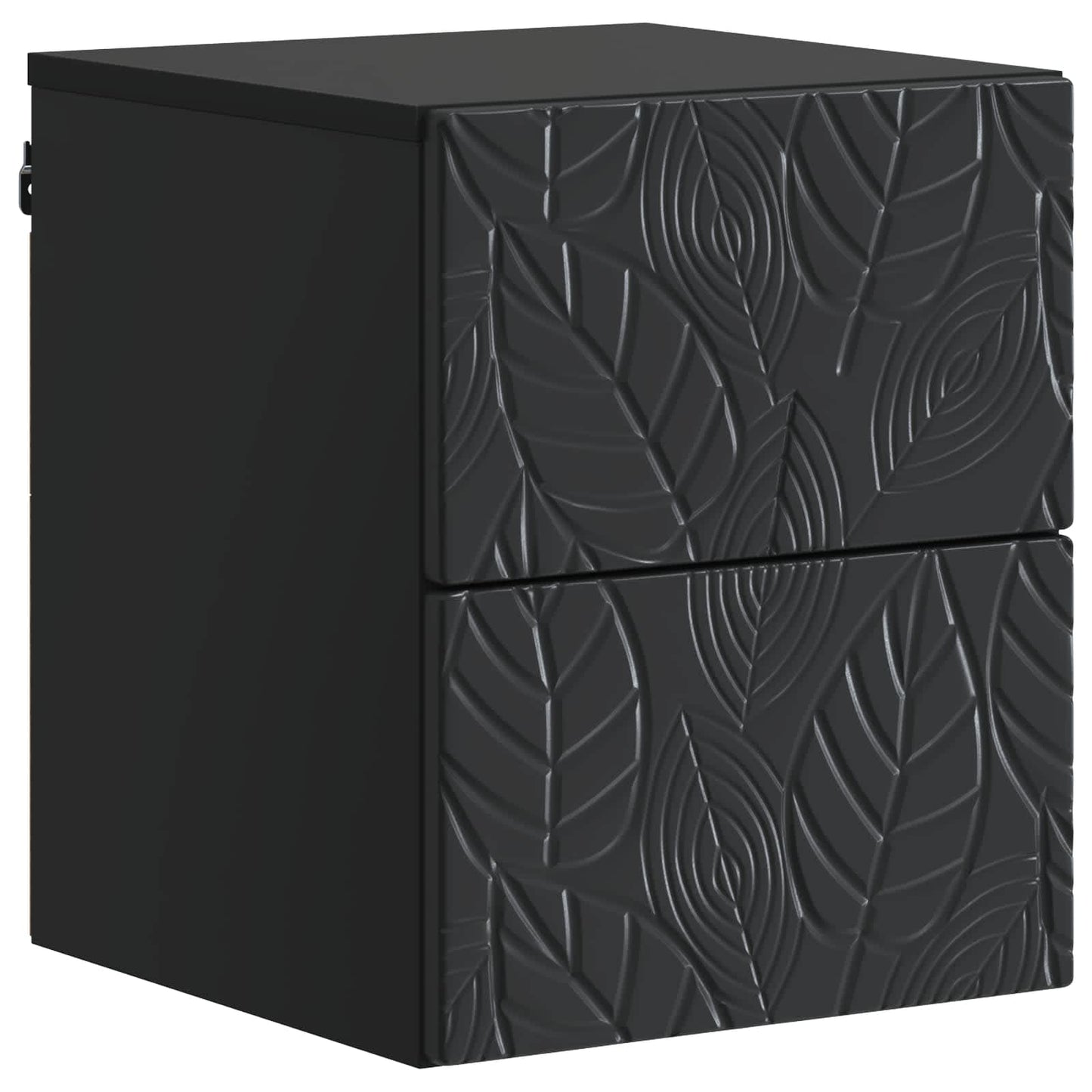 vidaXL Wall-Mounted Bedside Cabinet 2 pcs Black 34.5 x 33 x 40 cm