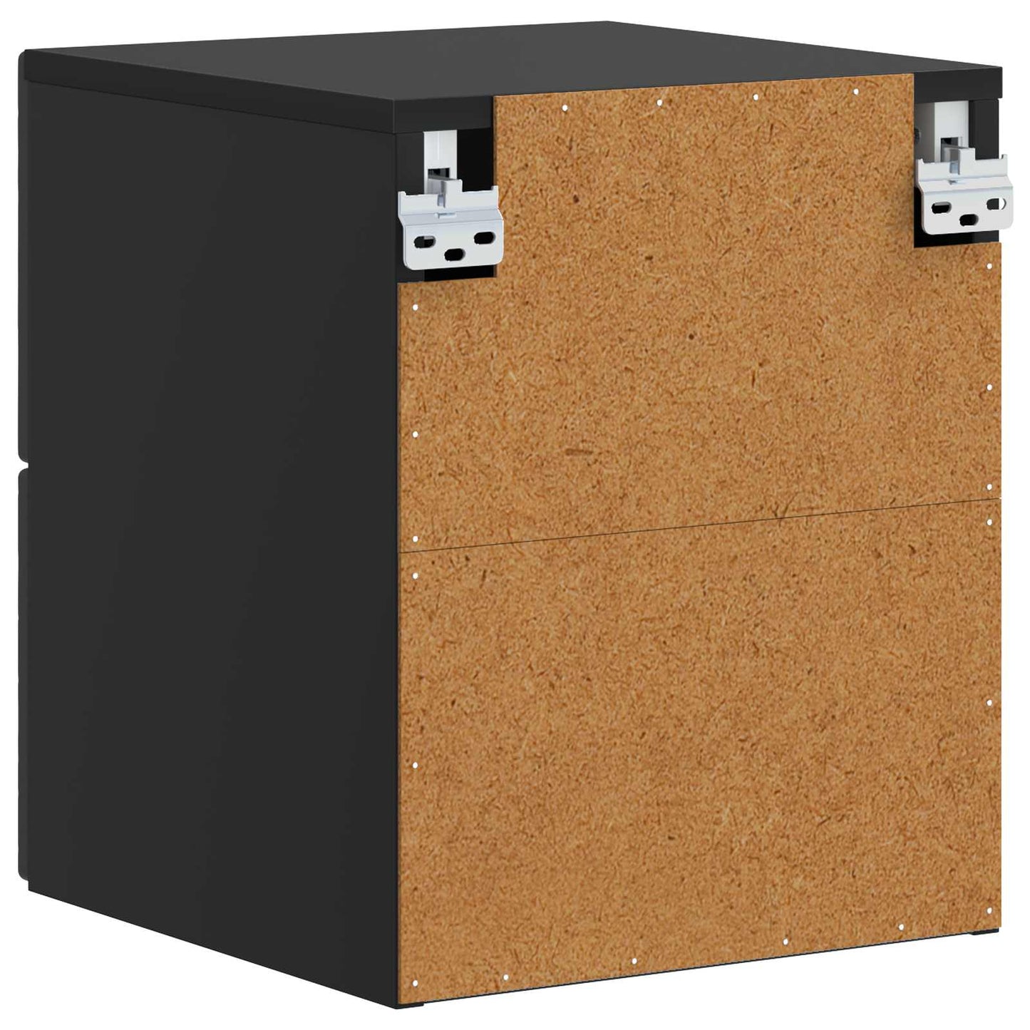 vidaXL Wall-Mounted Bedside Cabinet 2 pcs Black 34.5 x 33 x 40 cm