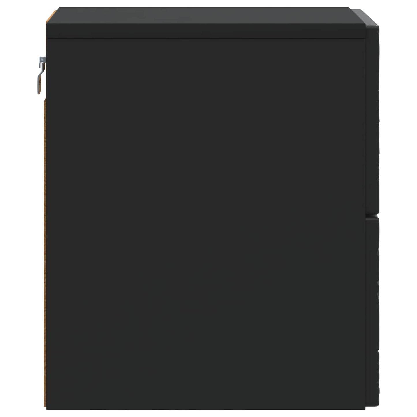 vidaXL Wall-Mounted Bedside Cabinet 2 pcs Black 34.5 x 33 x 40 cm