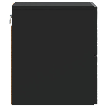 vidaXL Wall-Mounted Bedside Cabinet 2 pcs Black 34.5 x 33 x 40 cm
