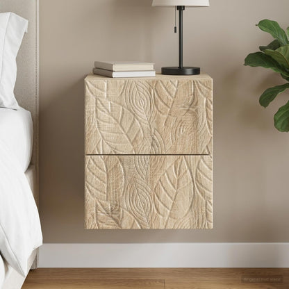 vidaXL Wall-Mounted Bedside Cabinet Sonoma Oak 34.5 x 33 x 40 cm