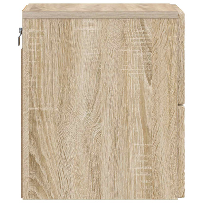 vidaXL Wall-Mounted Bedside Cabinet Sonoma Oak 34.5 x 33 x 40 cm