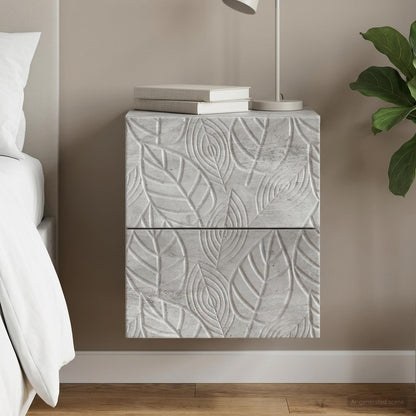 vidaXL Wall-Mounted Bedside Cabinet Concrete Grey 34.5 x 33 x 40 cm