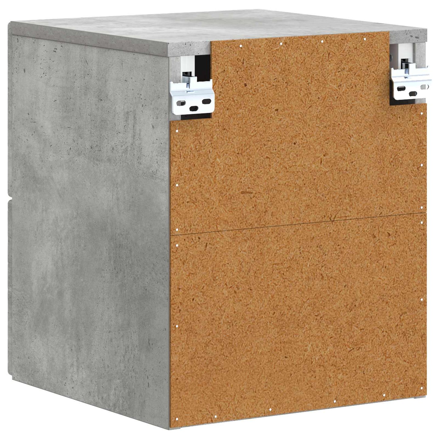vidaXL Wall-Mounted Bedside Cabinet Concrete Grey 34.5 x 33 x 40 cm