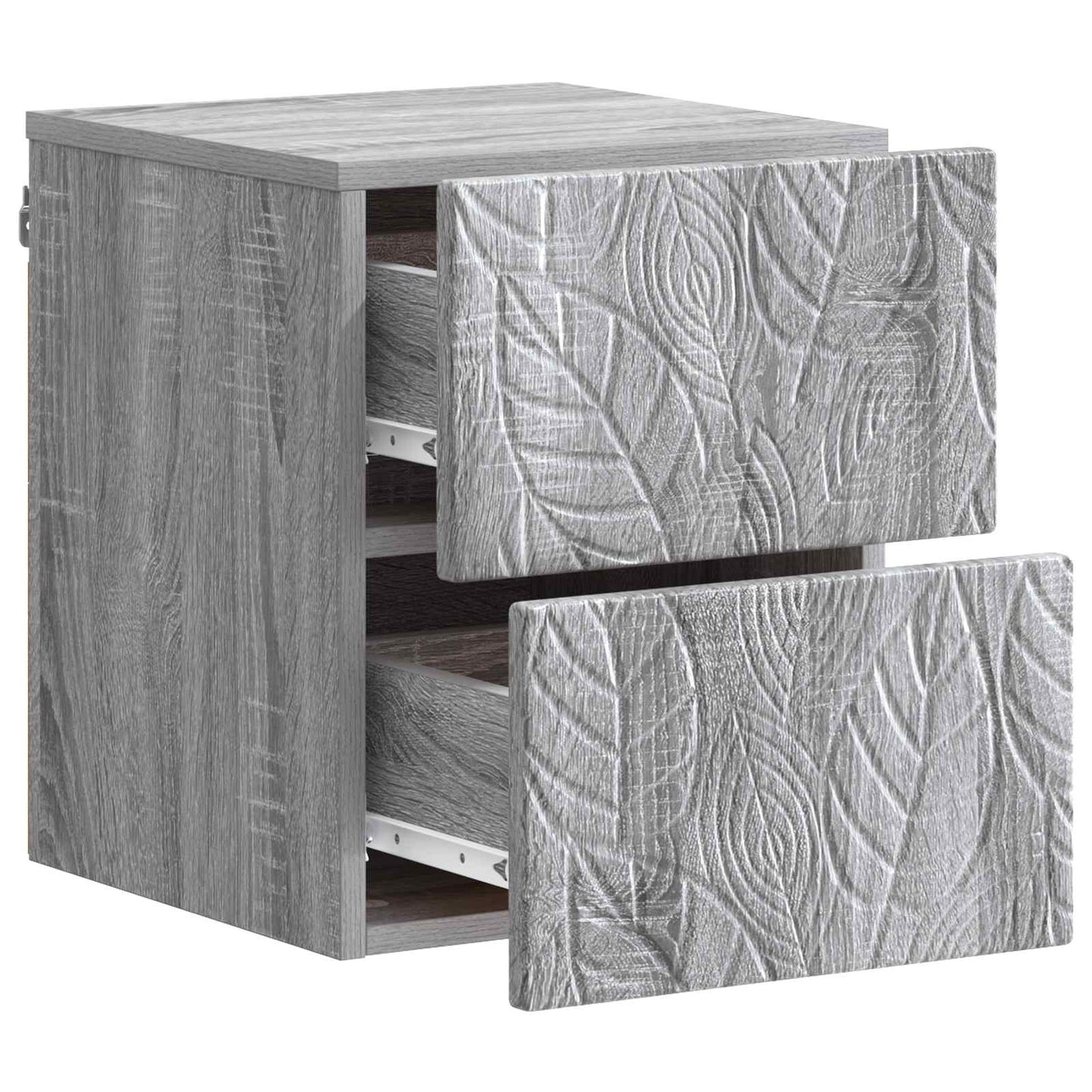 vidaXL Wall-Mounted Bedside Cabinet Grey Sonoma 34.5 x 33 x 40 cm