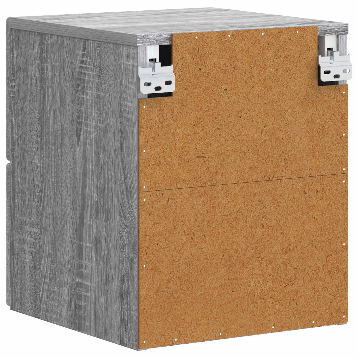 vidaXL Wall-Mounted Bedside Cabinet Grey Sonoma 34.5 x 33 x 40 cm