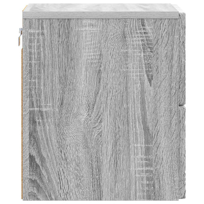 vidaXL Wall-Mounted Bedside Cabinet Grey Sonoma 34.5 x 33 x 40 cm