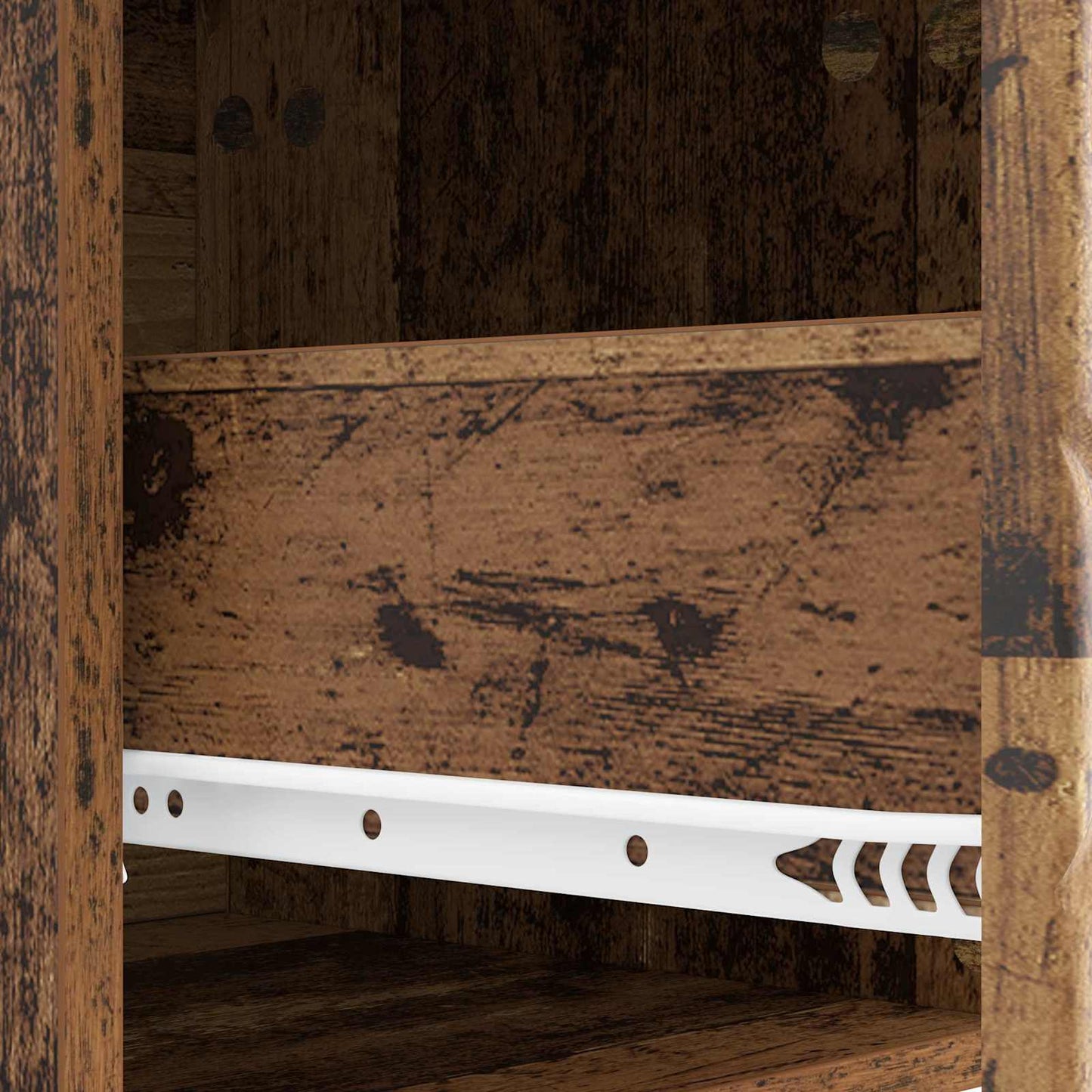vidaXL Wall-Mounted Bedside Cabinet Old wood 34.5 x 33 x 40 cm