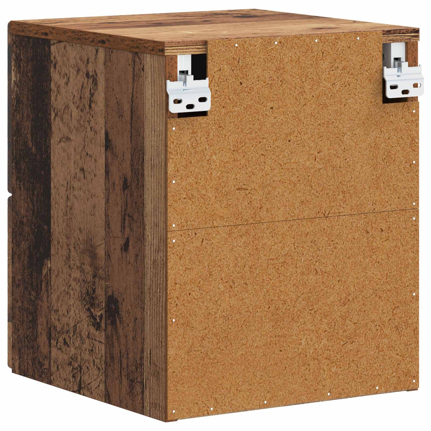 vidaXL Wall-Mounted Bedside Cabinet Old wood 34.5 x 33 x 40 cm