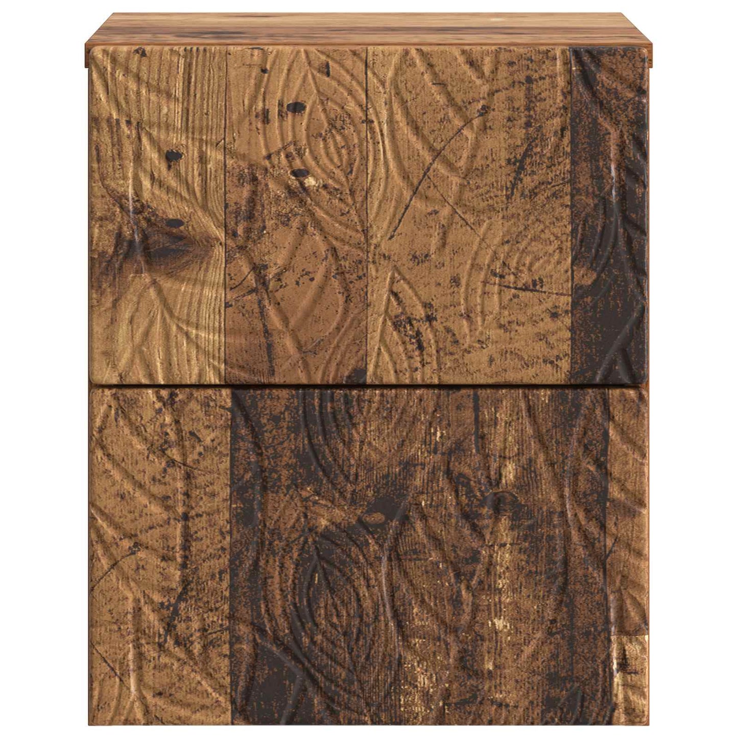 vidaXL Wall-Mounted Bedside Cabinet Old wood 34.5 x 33 x 40 cm