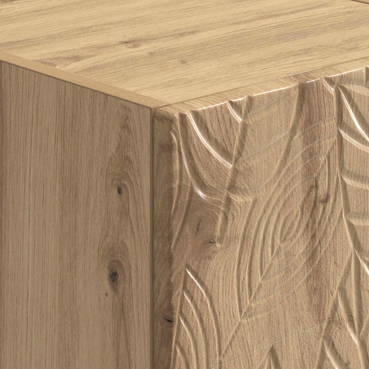 vidaXL Wall-Mounted Bedside Cabinet Artisan Oak 34.5 x 33 x 40 cm