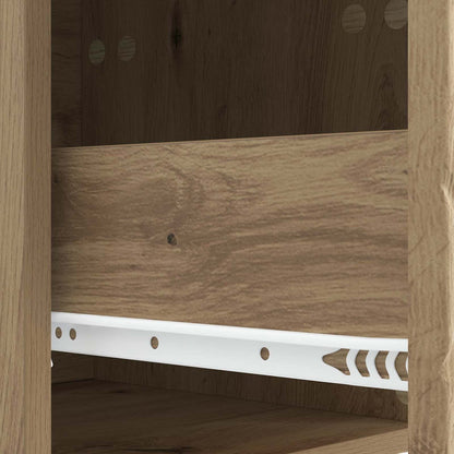 vidaXL Wall-Mounted Bedside Cabinet Artisan Oak 34.5 x 33 x 40 cm