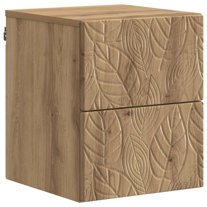 vidaXL Wall-Mounted Bedside Cabinet Artisan Oak 34.5 x 33 x 40 cm