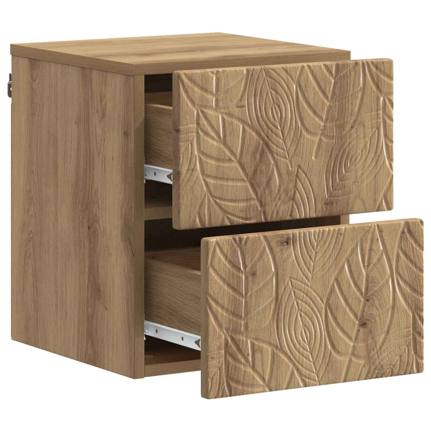 vidaXL Wall-Mounted Bedside Cabinet Artisan Oak 34.5 x 33 x 40 cm