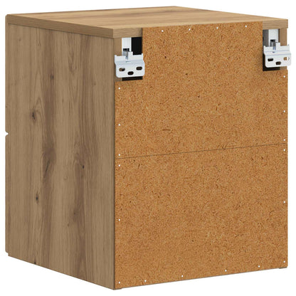 vidaXL Wall-Mounted Bedside Cabinet Artisan Oak 34.5 x 33 x 40 cm