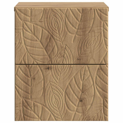 vidaXL Wall-Mounted Bedside Cabinet Artisan Oak 34.5 x 33 x 40 cm