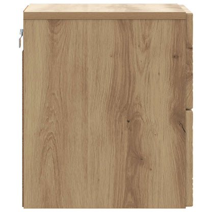 vidaXL Wall-Mounted Bedside Cabinet Artisan Oak 34.5 x 33 x 40 cm