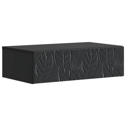 vidaXL Wall-Mounted Side Table Black 59 x 34.5 x 17 cm Engineered Wood