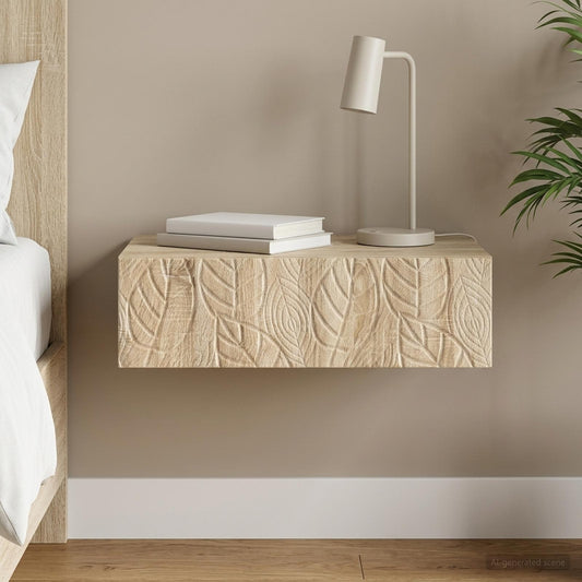 vidaXL Wall-Mounted Side Table Sonoma Oak 59 x 34.5 x 17 cm