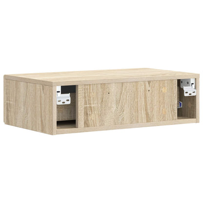 vidaXL Wall-Mounted Side Table Sonoma Oak 59 x 34.5 x 17 cm