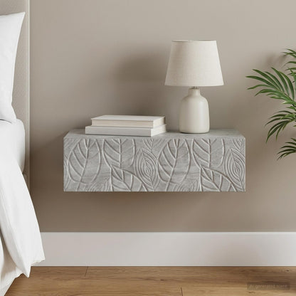 vidaXL Wall-Mounted Side Table Concrete Grey 59 x 34.5 x 17 cm