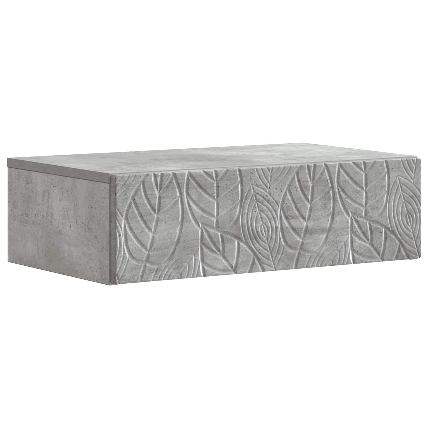vidaXL Wall-Mounted Side Table Concrete Grey 59 x 34.5 x 17 cm