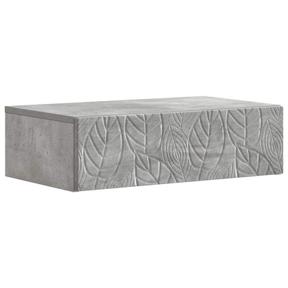 vidaXL Wall-Mounted Side Table Concrete Grey 59 x 34.5 x 17 cm