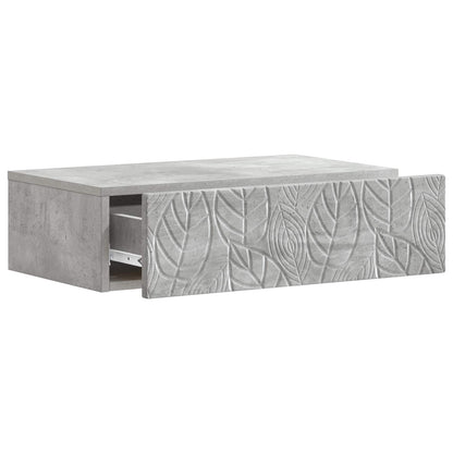 vidaXL Wall-Mounted Side Table Concrete Grey 59 x 34.5 x 17 cm
