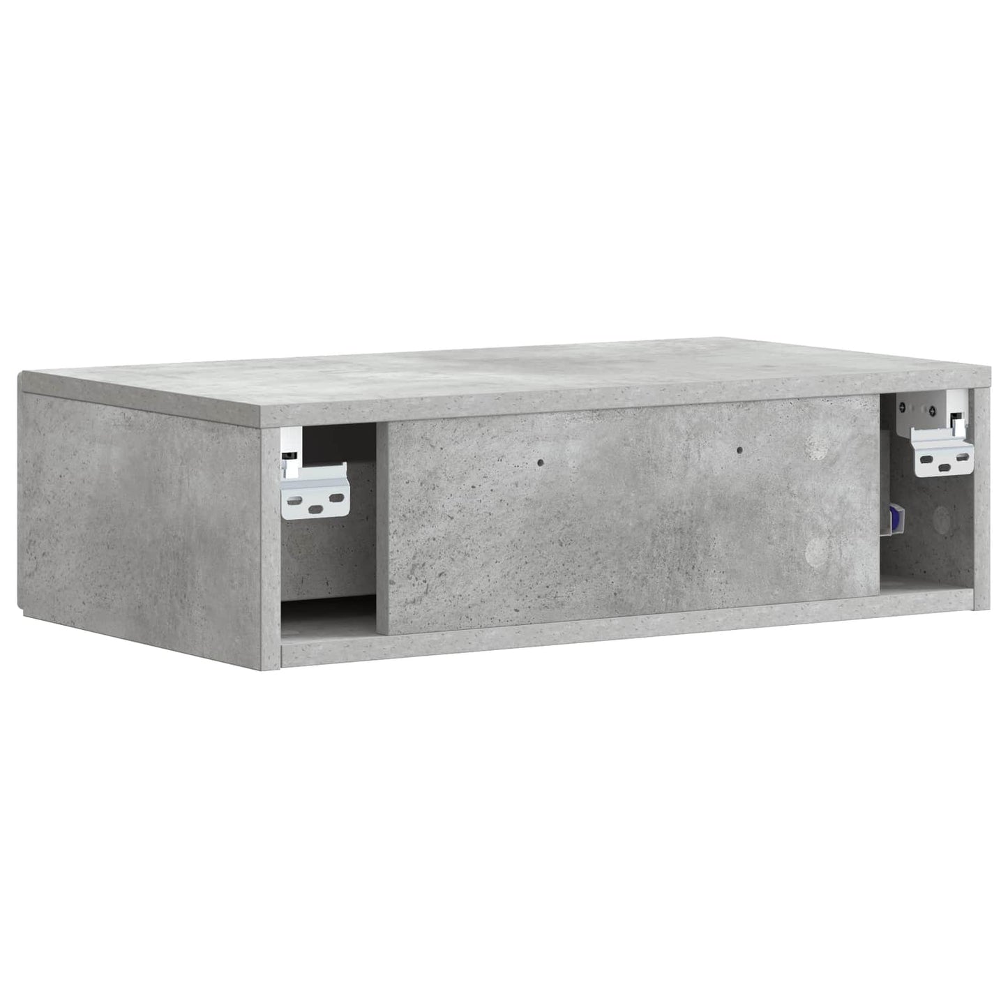 vidaXL Wall-Mounted Side Table Concrete Grey 59 x 34.5 x 17 cm