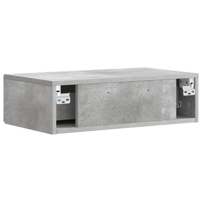 vidaXL Wall-Mounted Side Table Concrete Grey 59 x 34.5 x 17 cm