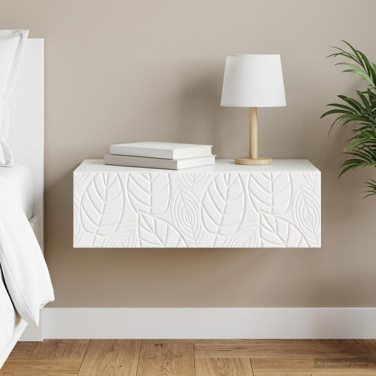 vidaXL Wall-Mounted Side Table High Gloss White 59 x 34.5 x 17 cm