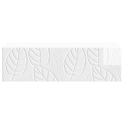 vidaXL Wall-Mounted Side Table High Gloss White 59 x 34.5 x 17 cm