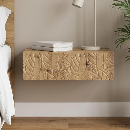 vidaXL Wall-Mounted Side Table Artisan Oak 59 x 34.5 x 17 cm