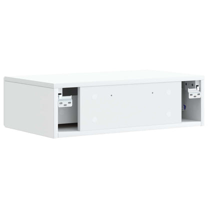 vidaXL Wall-Mounted Side Table White 87.5 x 34.5 x 17 cm