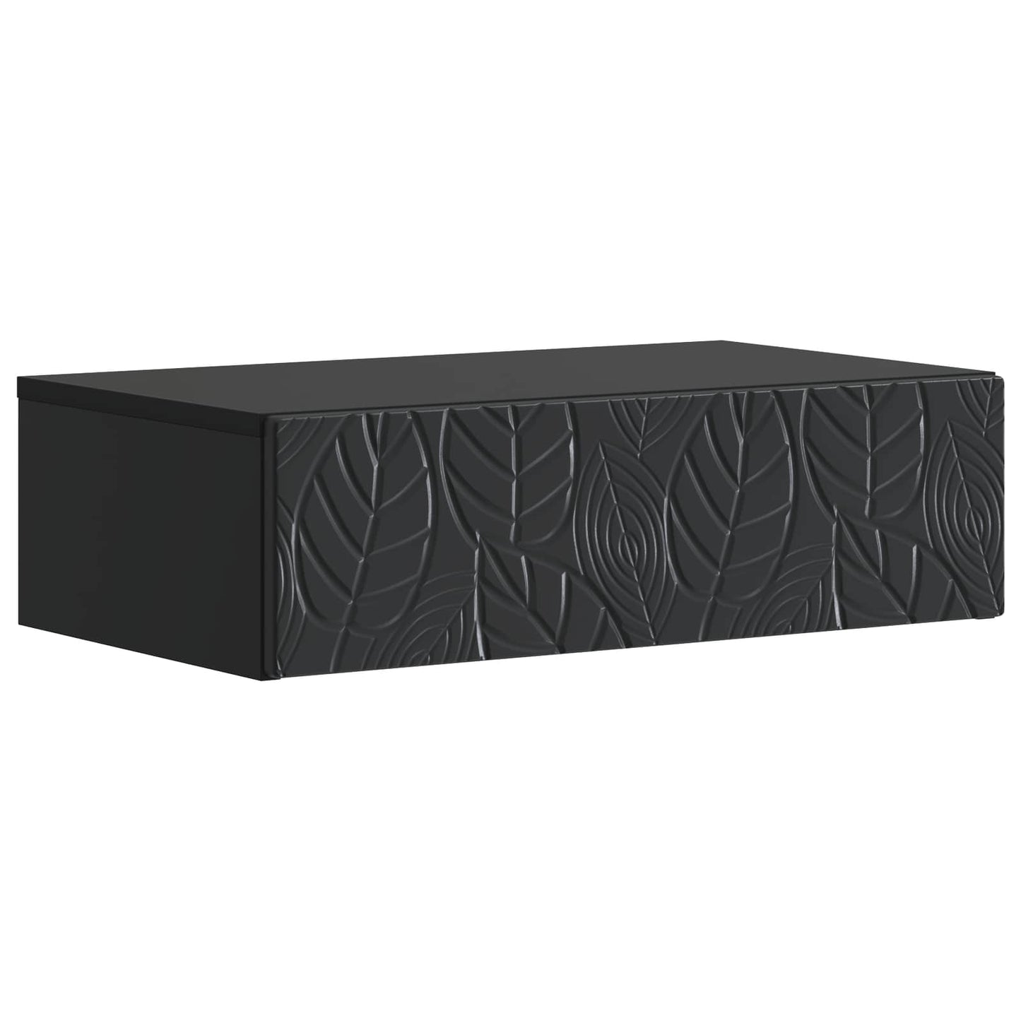 vidaXL Wall-Mounted Side Table Black 87.5 x 34.5 x 17 cm