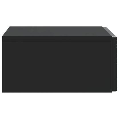 vidaXL Wall-Mounted Side Table Black 87.5 x 34.5 x 17 cm
