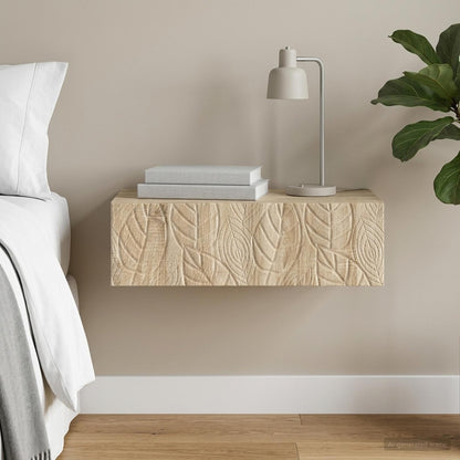 vidaXL Wall-Mounted Side Table Sonoma Oak 87.5 x 34.5 x 17 cm