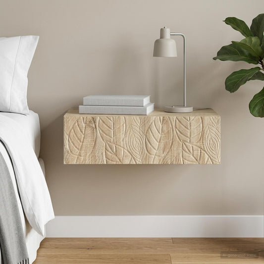 vidaXL Wall-Mounted Side Table Sonoma Oak 87.5 x 34.5 x 17 cm