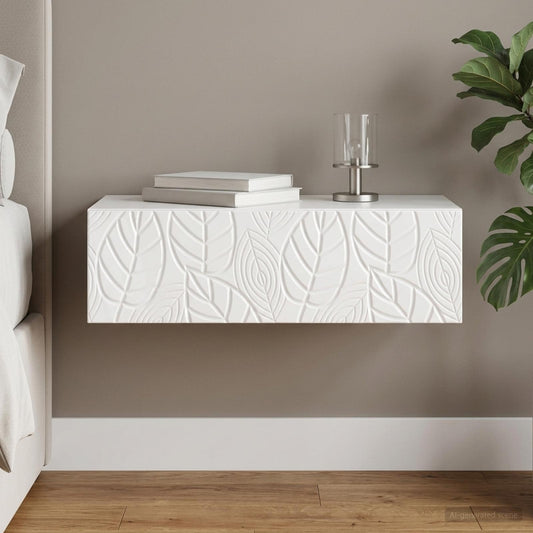 vidaXL Wall-Mounted Side Table High Gloss White 87.5 x 34.5 x 17 cm