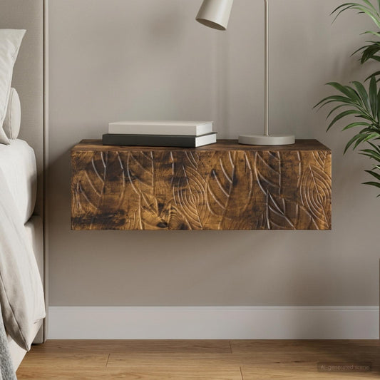 vidaXL Wall-Mounted Side Table 87.5 x 34.5 x 17 cm Engineered Wood