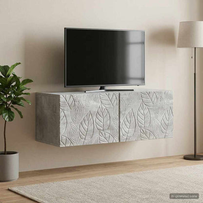 vidaXL Wall-Mounted TV Cabinet 59.5 x 41 x 30 cm Concrete Grey