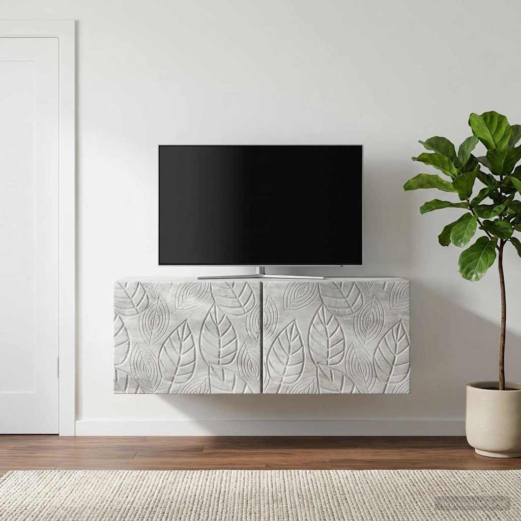 vidaXL Wall-Mounted TV Cabinet 59.5 x 41 x 30 cm Concrete Grey