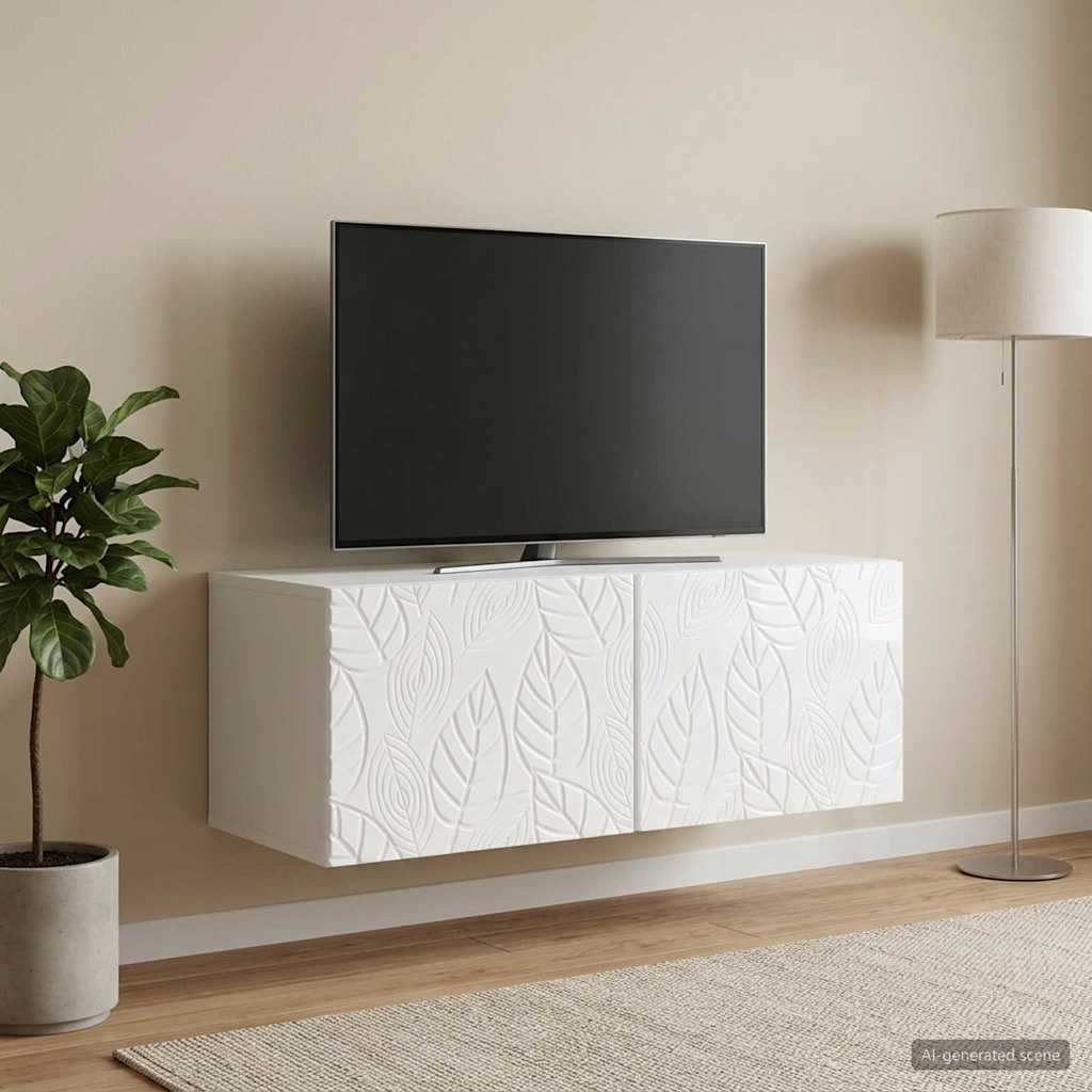 vidaXL Wall-Mounted TV Cabinet 59.5 x 41 x 30 cm High Gloss White