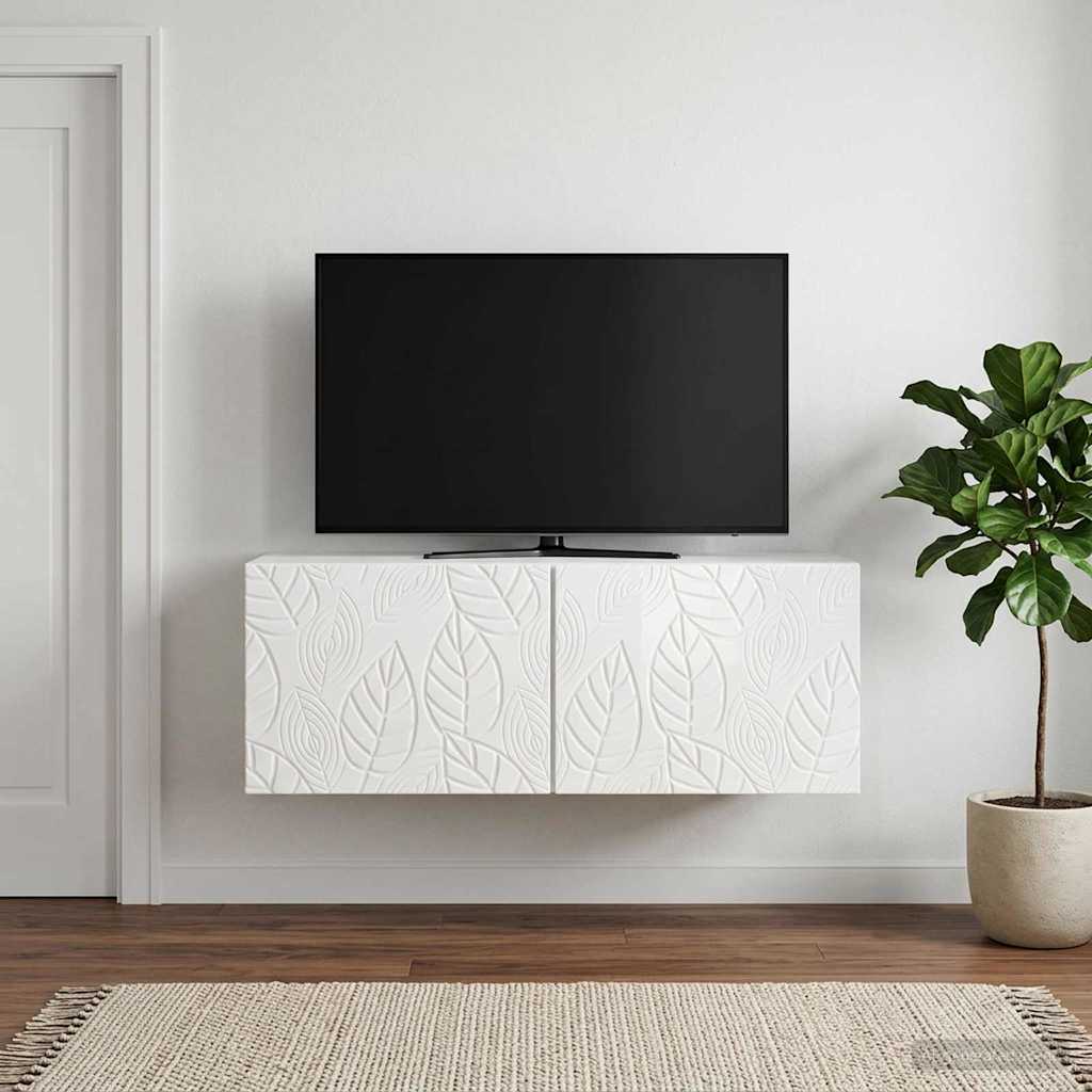 vidaXL Wall-Mounted TV Cabinet 59.5 x 41 x 30 cm High Gloss White