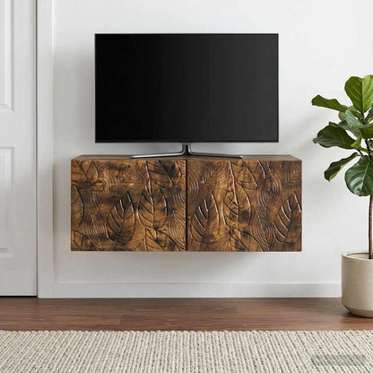 vidaXL Wall-Mounted TV Cabinet 59.5 x 41 x 30 cm Smoked Oak