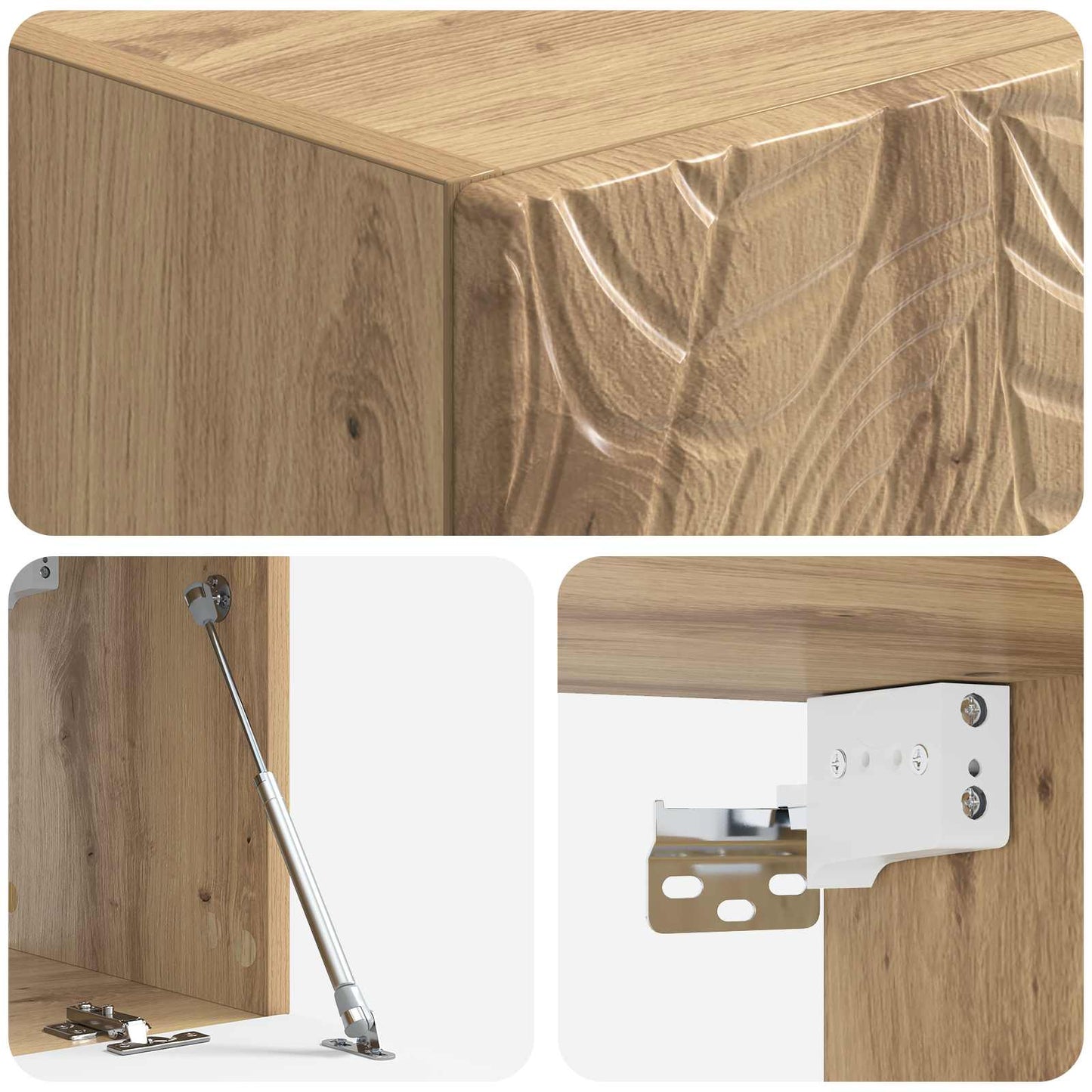 vidaXL Wall-Mounted TV Cabinet 59.5 x 41 x 30 cm Artisan Oak
