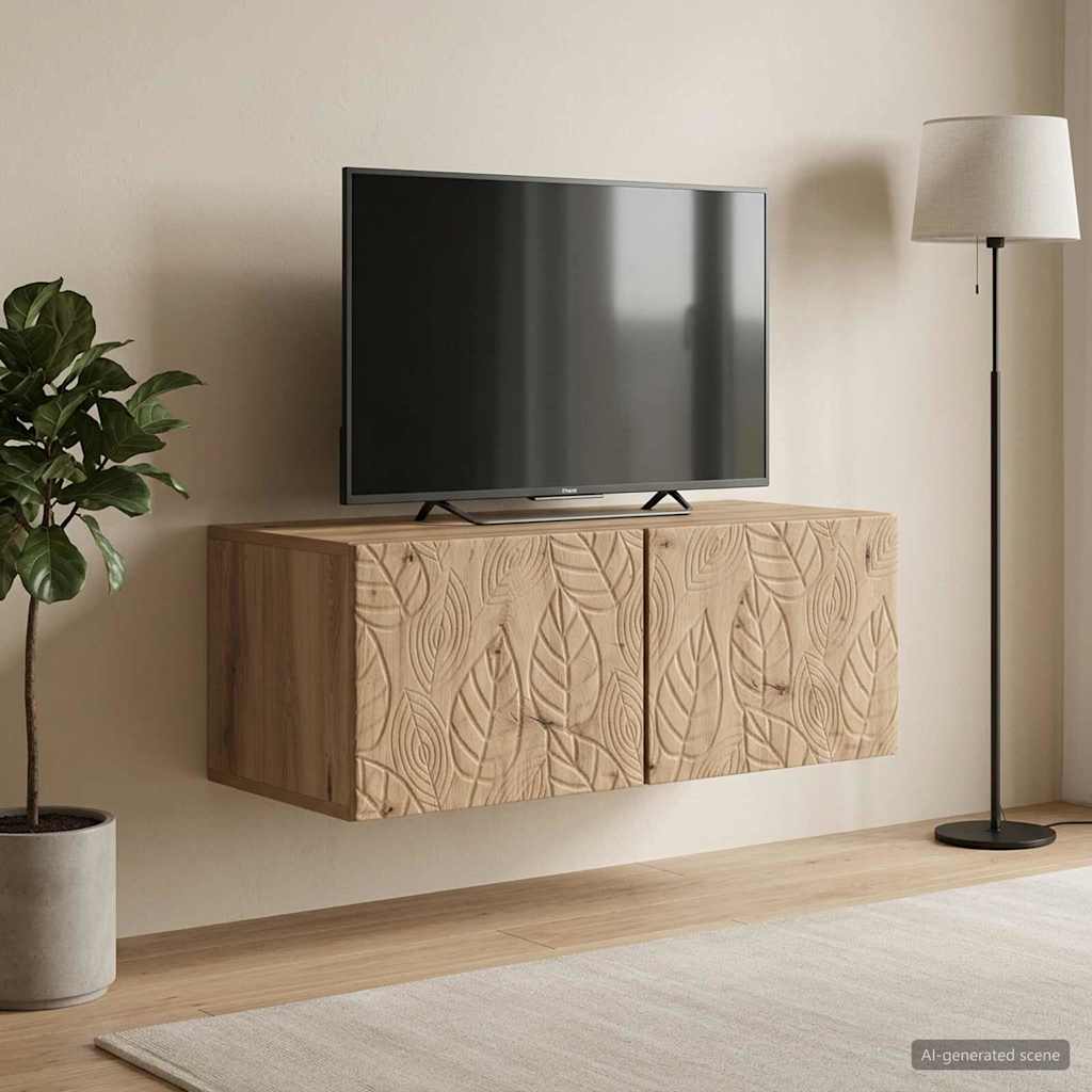 vidaXL Wall-Mounted TV Cabinet 59.5 x 41 x 30 cm Artisan Oak
