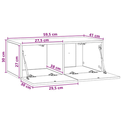 vidaXL Wall-Mounted TV Cabinet 59.5 x 41 x 30 cm Artisan Oak