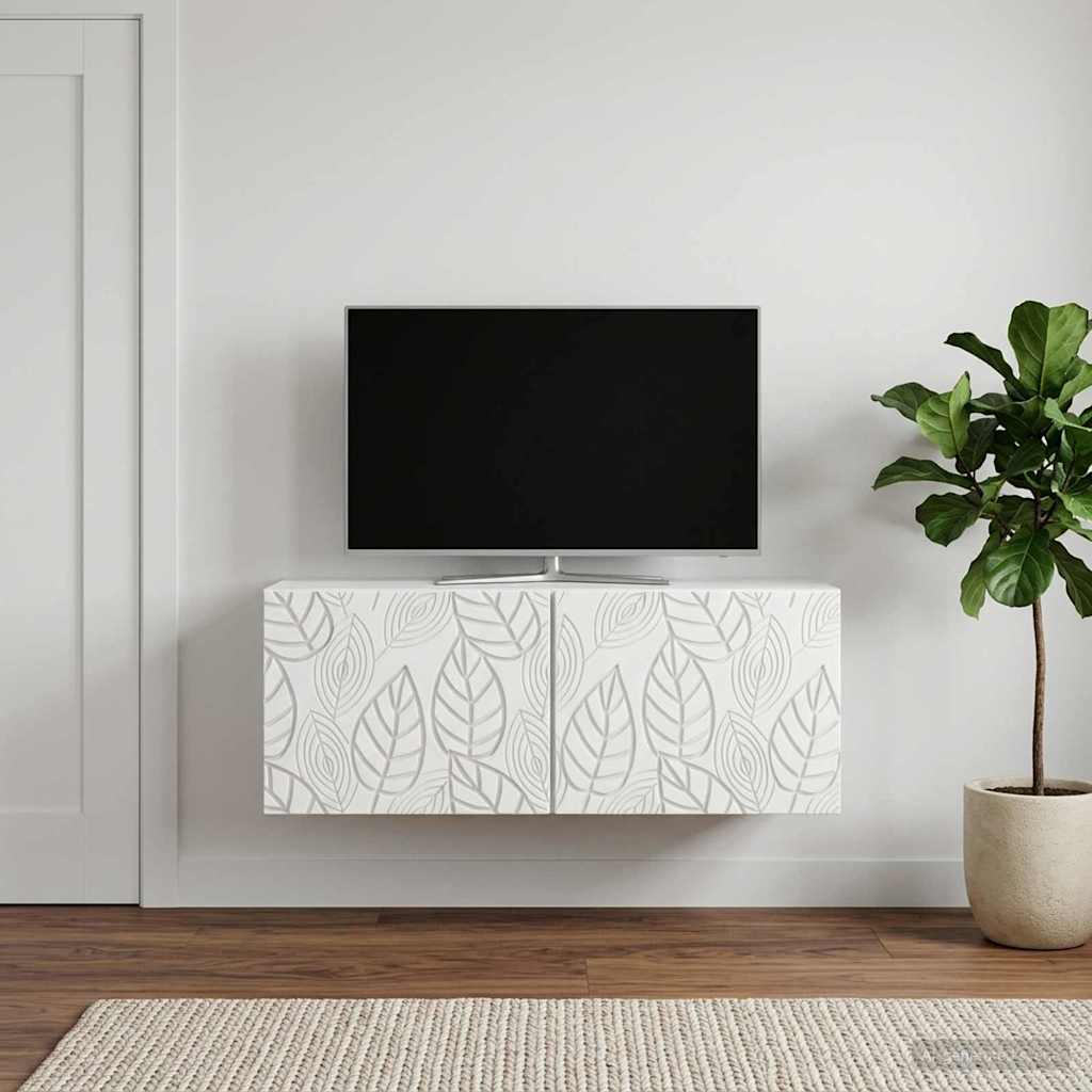 vidaXL Wall-Mounted TV Cabinet 78.5 x 41 x 30 cm White Engineered Wood